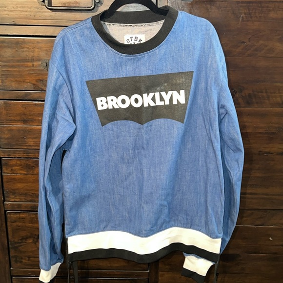 Defend Brooklyn DFBK oversized sweatshirt with awesome zipper detail size S - Picture 2 of 10